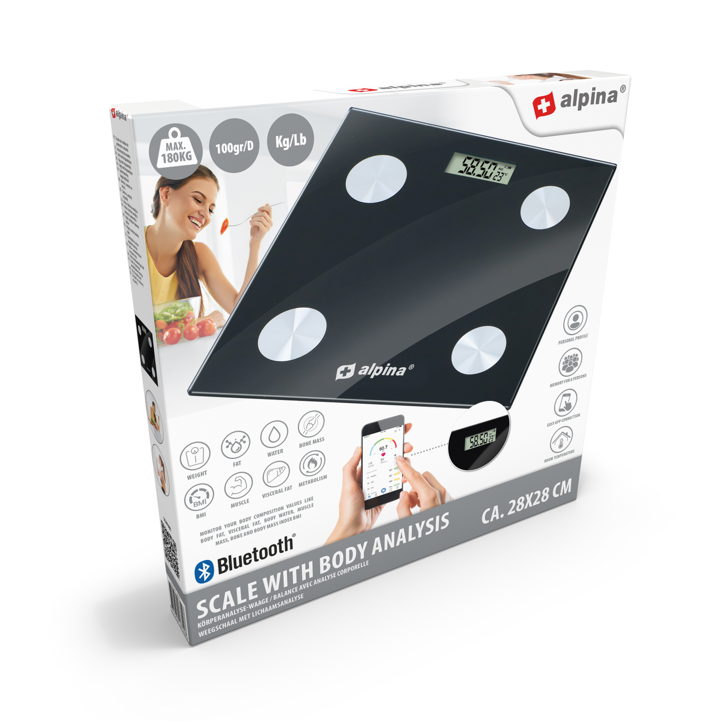 Body Fat Scale Bluetooth 180Kg