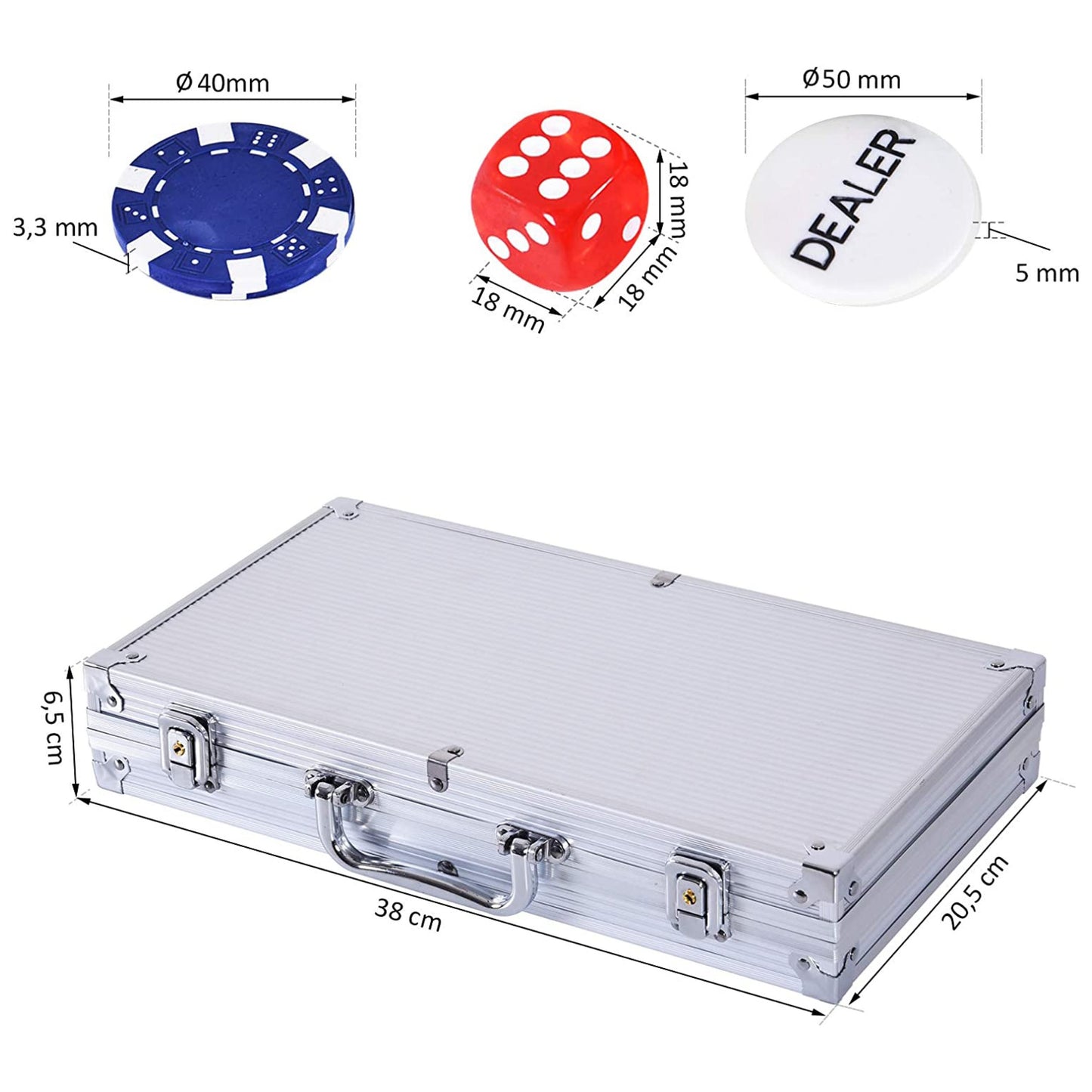 Poker Set 300 Stuks Met Koffer