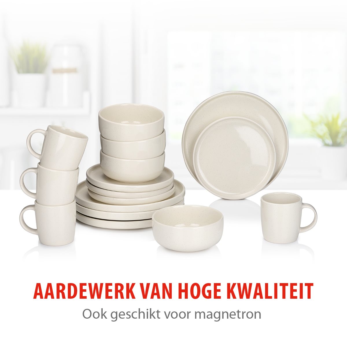 Dinnerware Set 16Pc Stoneware