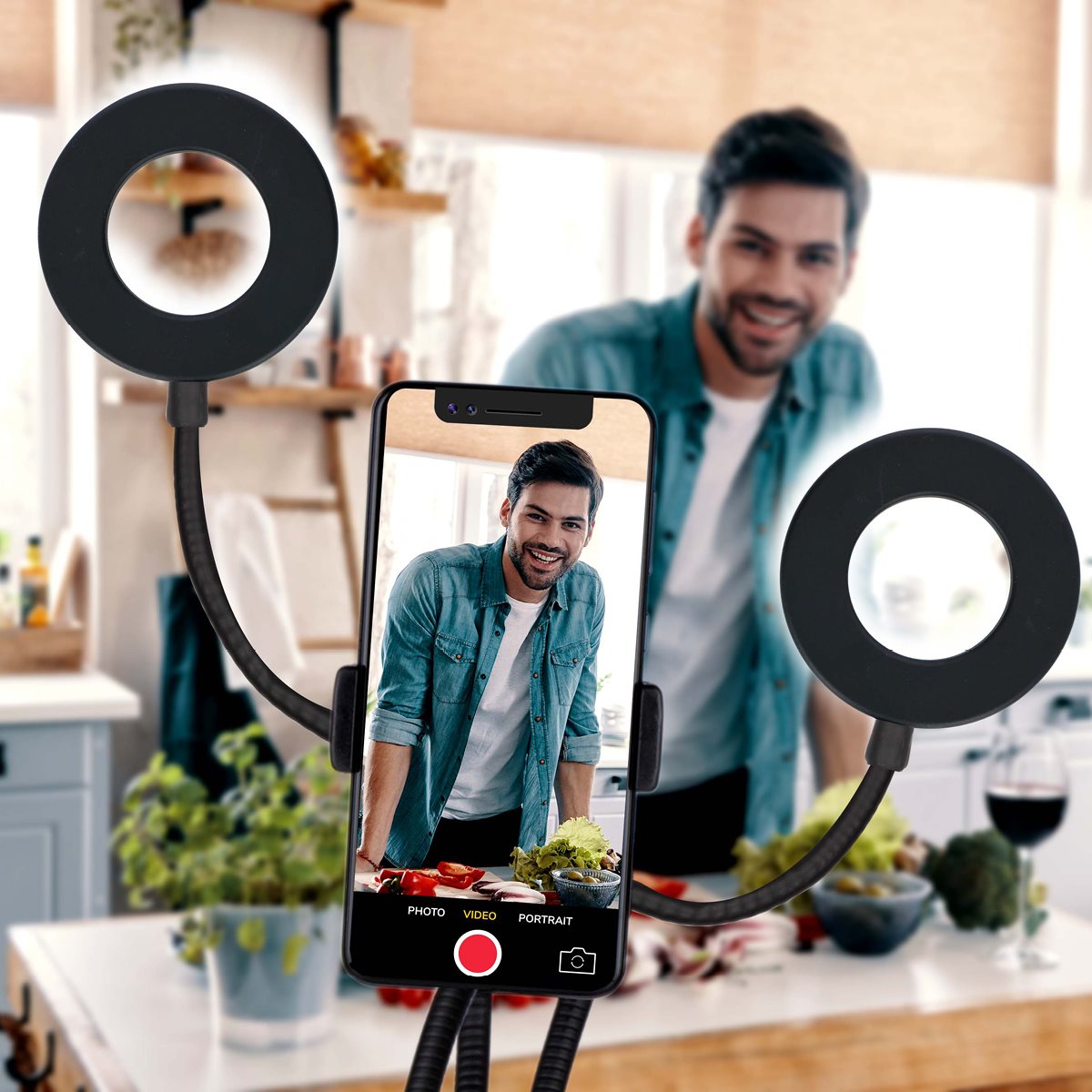 Ringlamp Met Telefoonhouder