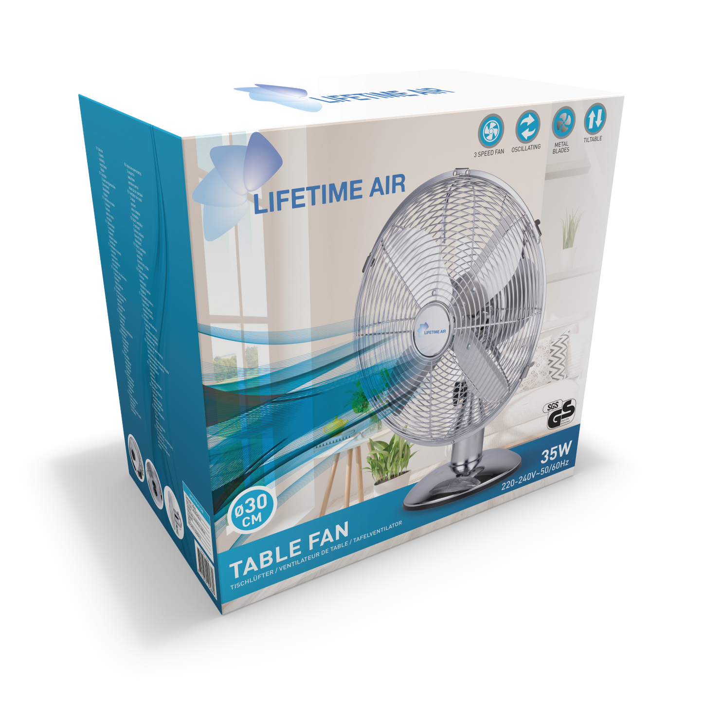 Fan Table 30Cm Chrome Chr