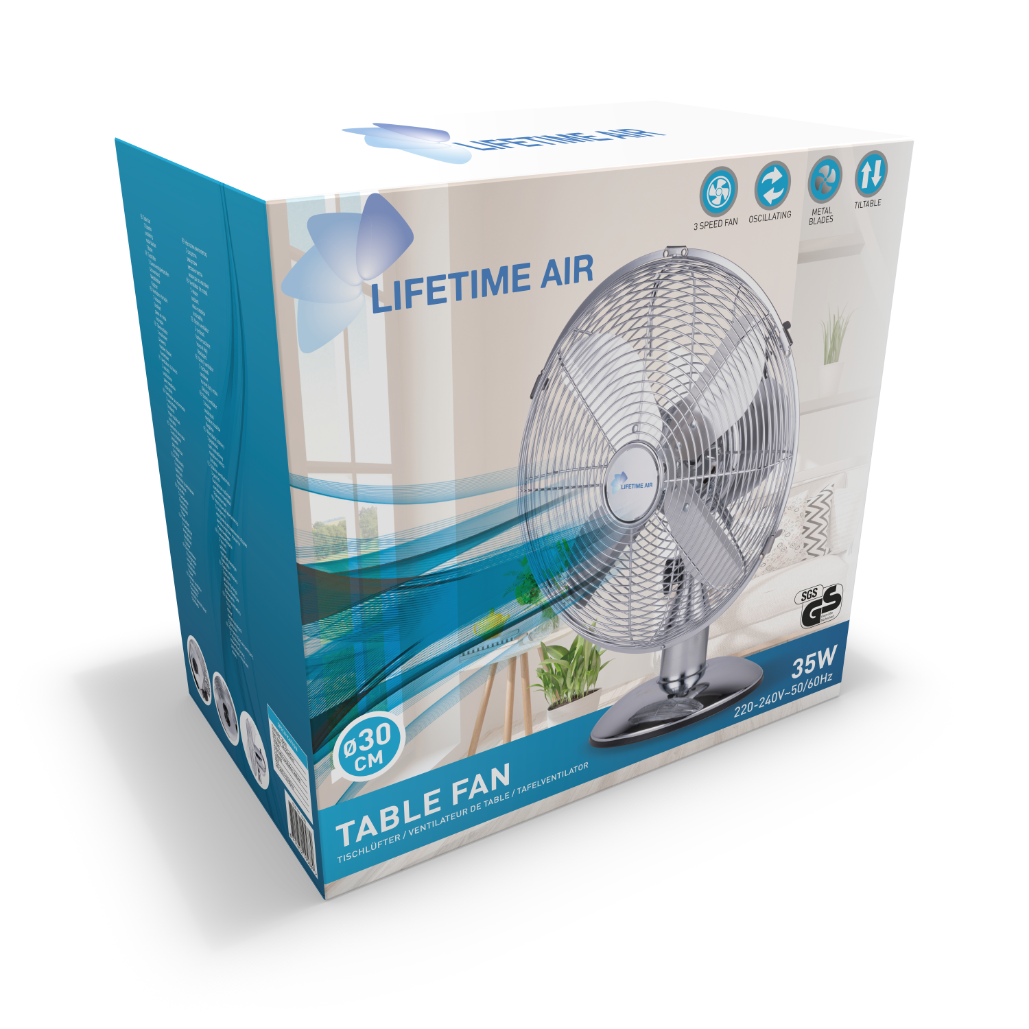 Fan Table 30Cm Chrome Chr