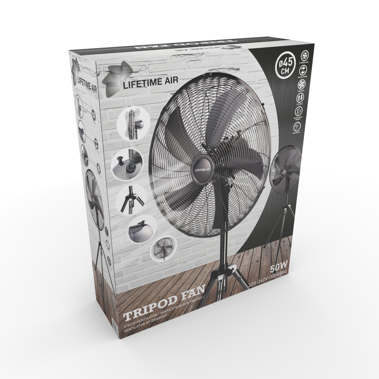 Fan Standing 45Cm 50W 230V