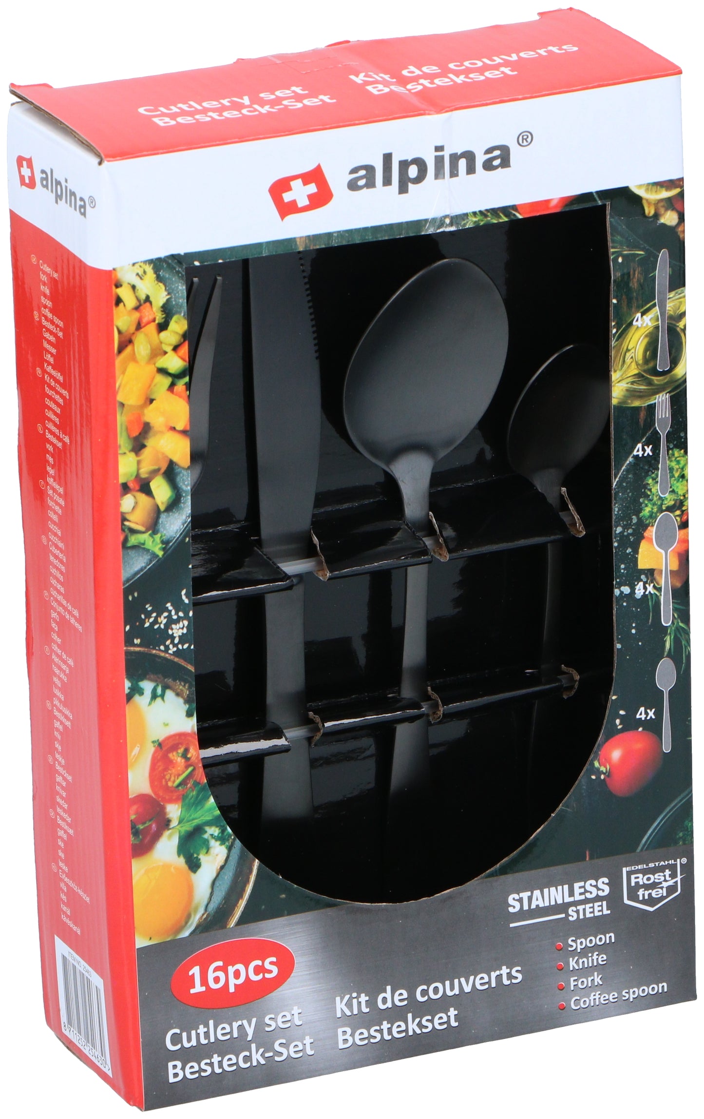 Cutlery Set 16Pc Black