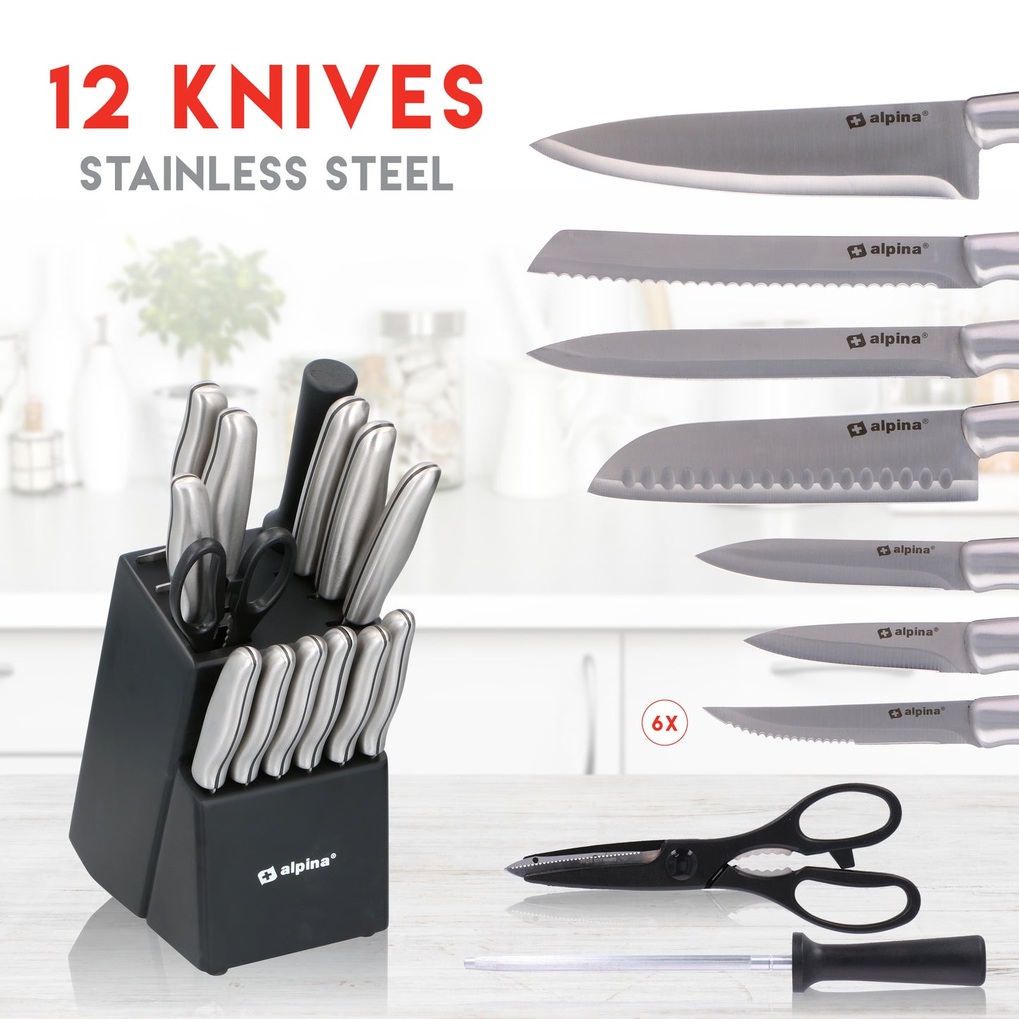 Knife 15Pcs With Block