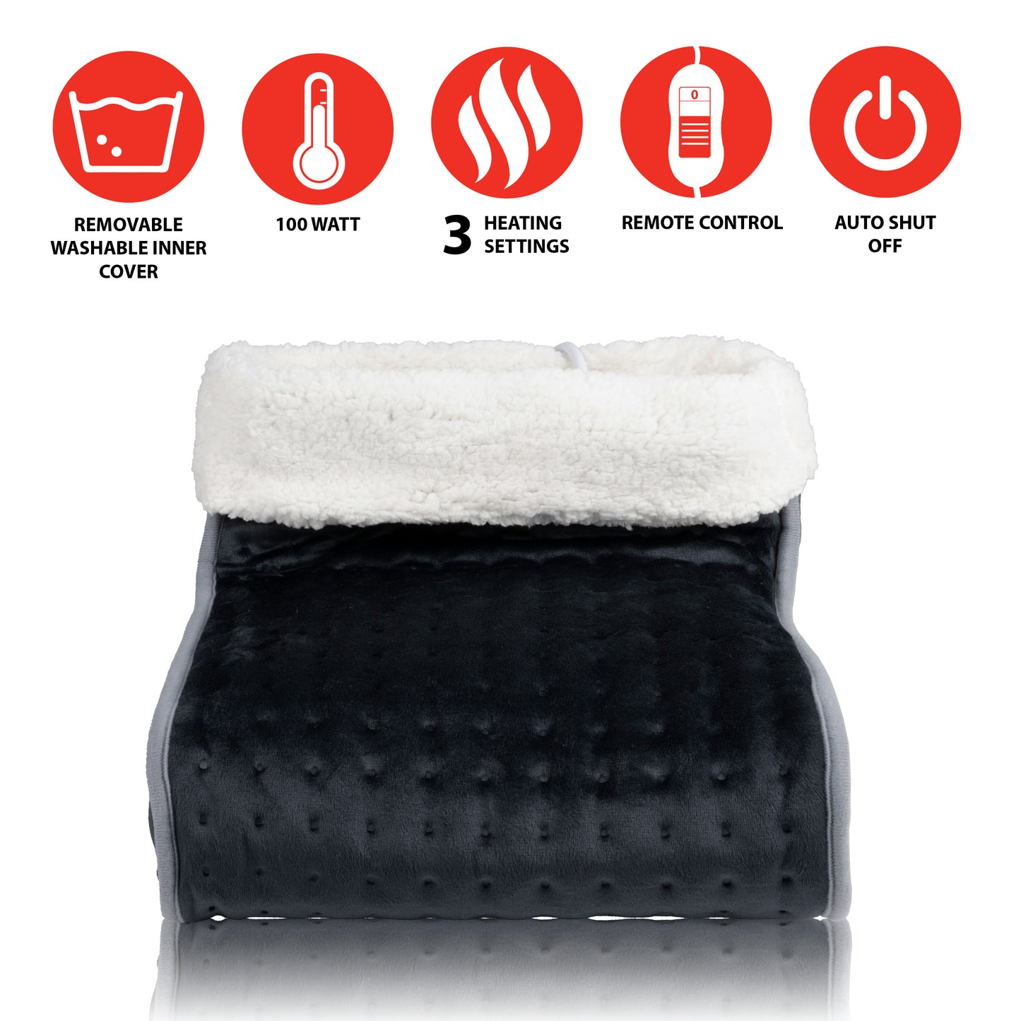 Footwarmer Dark Grey 100W Fl