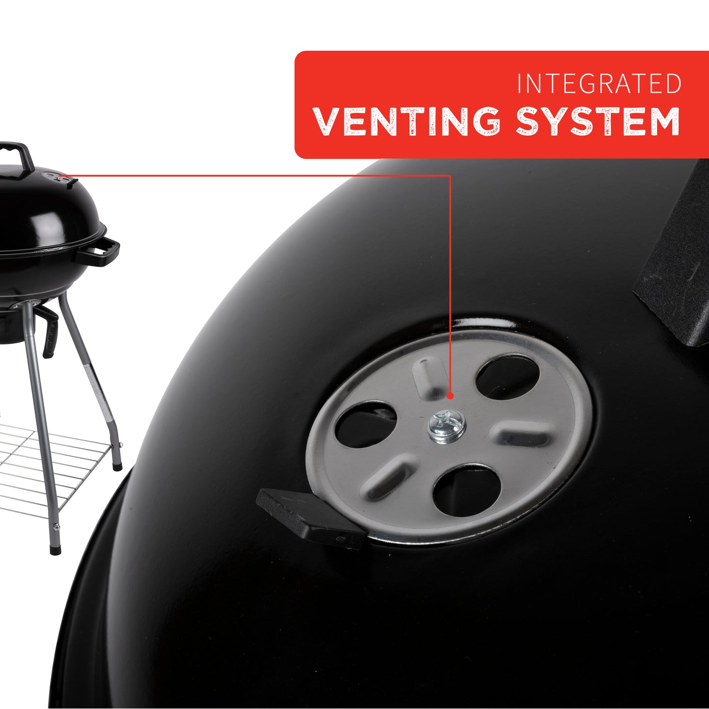 Bbq 18Inch Lid+Handle+Ash