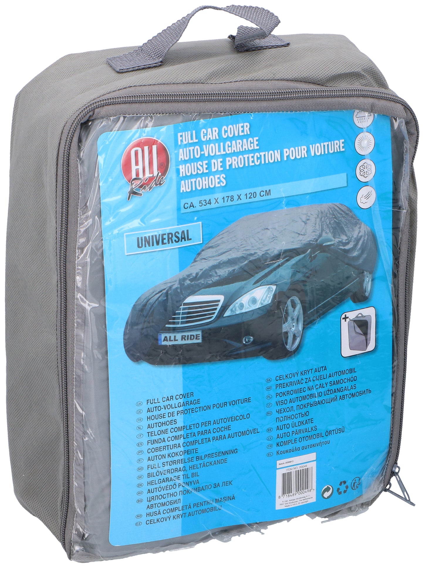 Carcover Grey Xl 534X178X120Cm