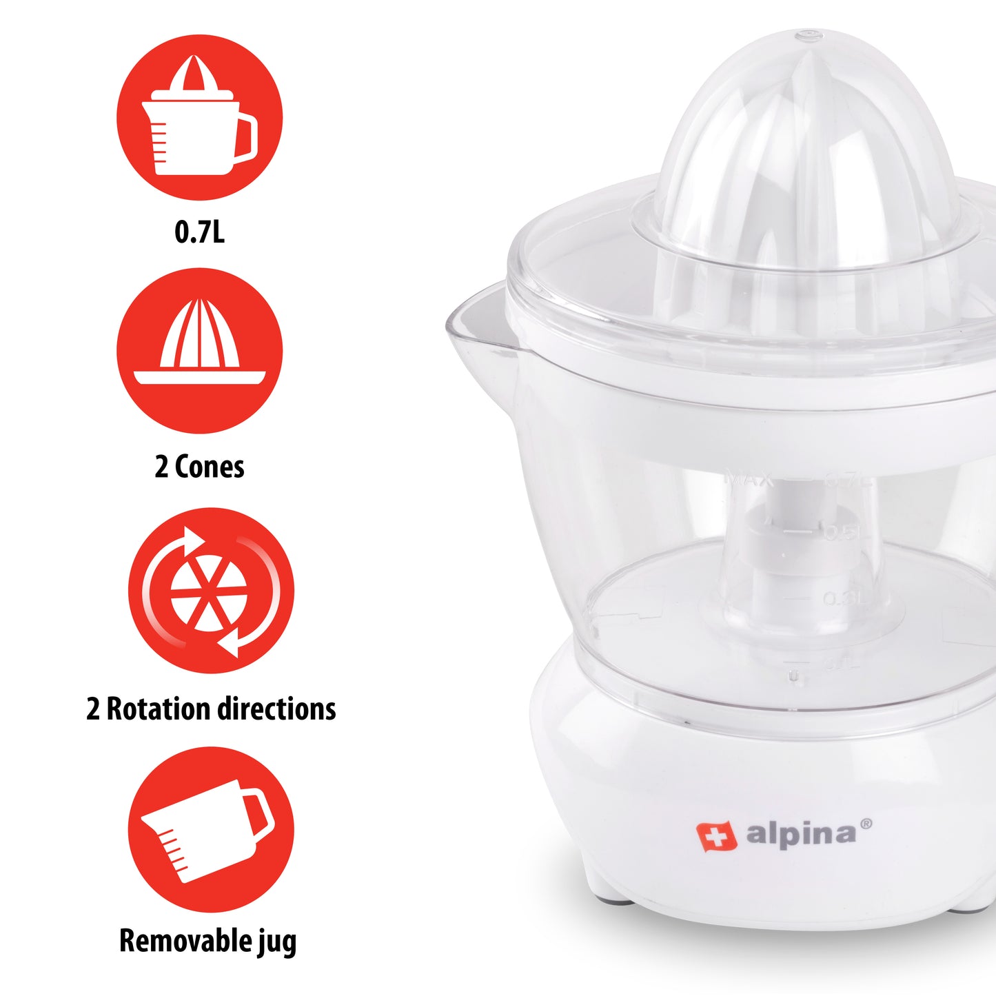 Juicer 700Ml 25W White