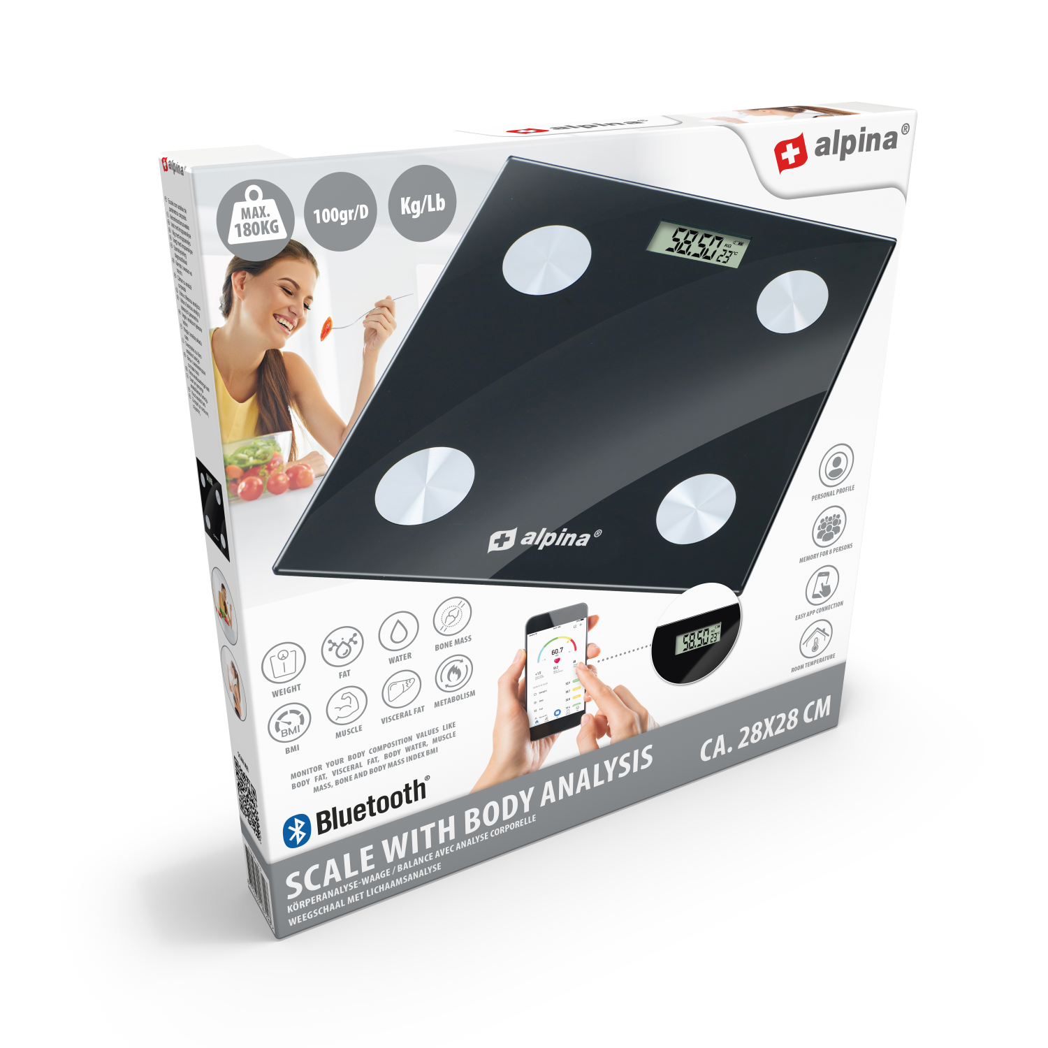 Body Fat Scale Bluetooth 180Kg