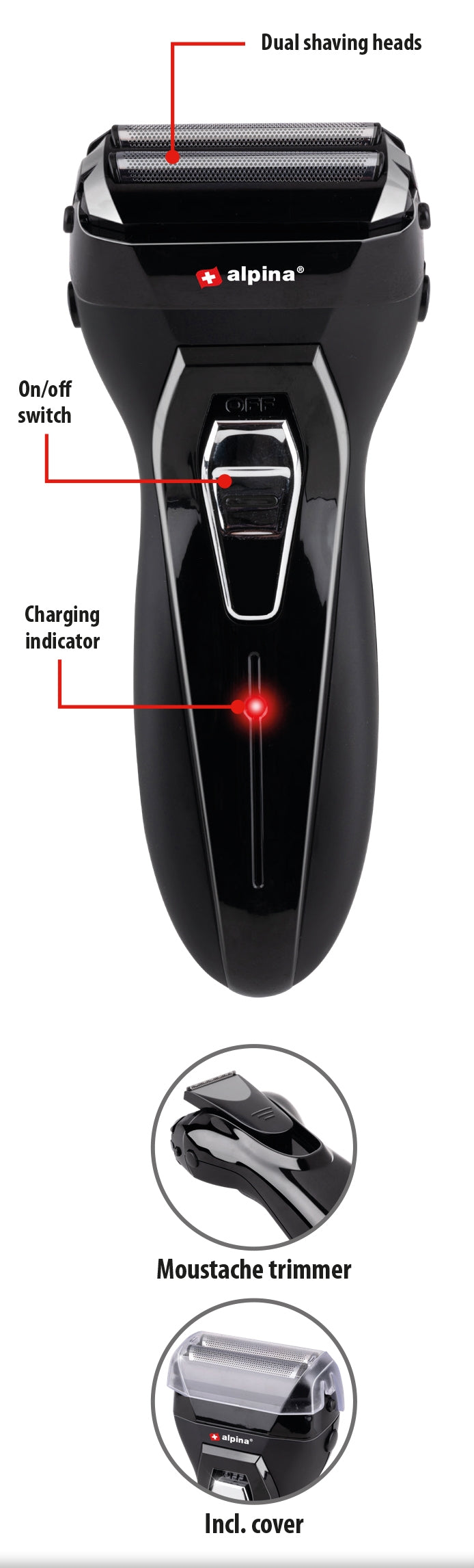 Shaver Dual Head 230V 600Mah