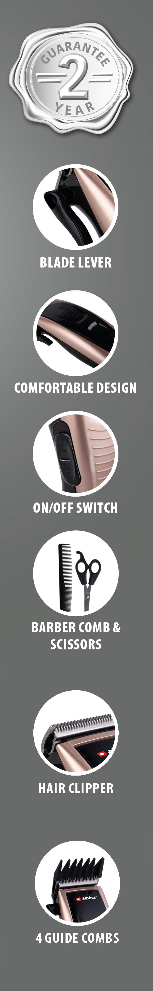 Hair Clipper 230V 10W