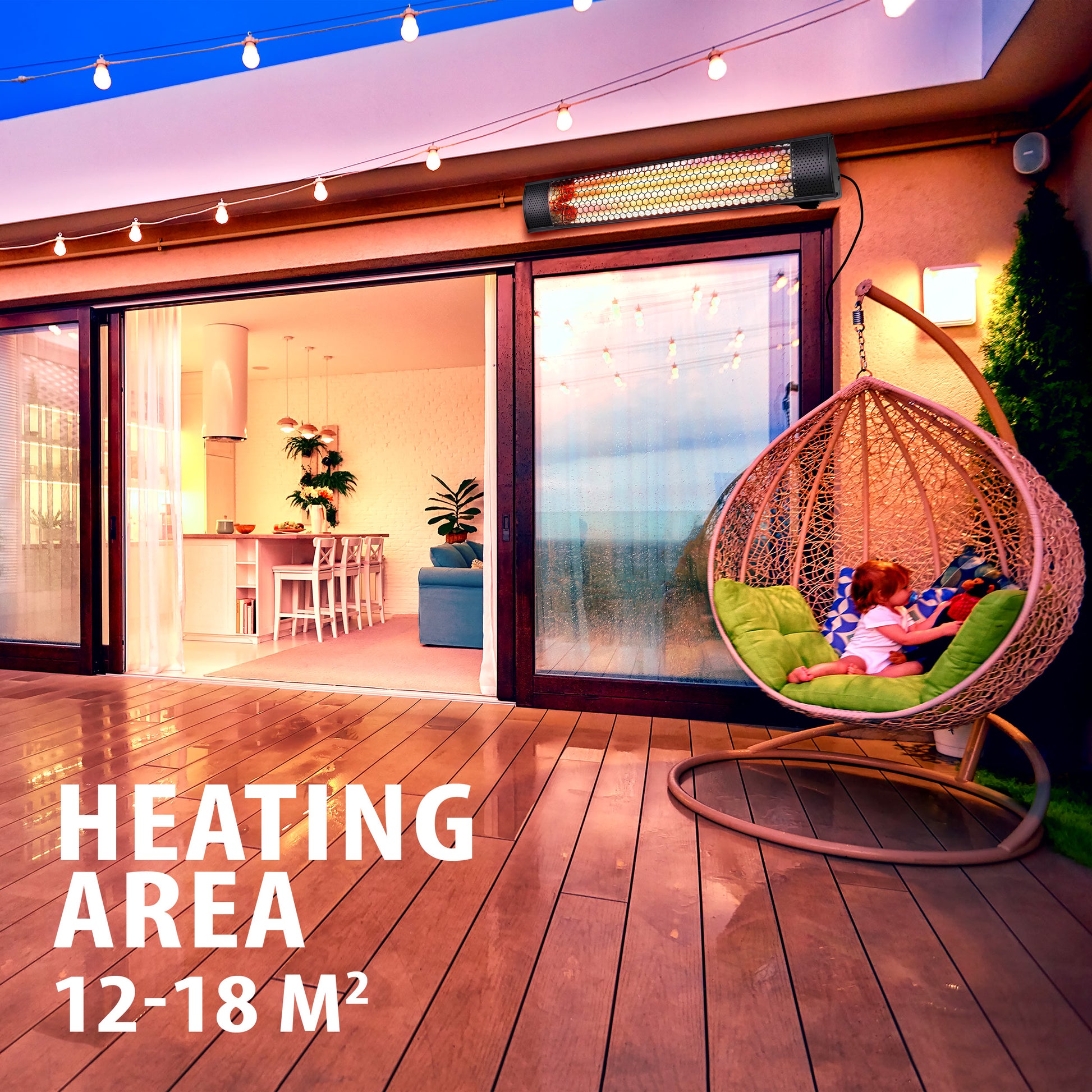 Heater Wall 2000W Gold Halogen