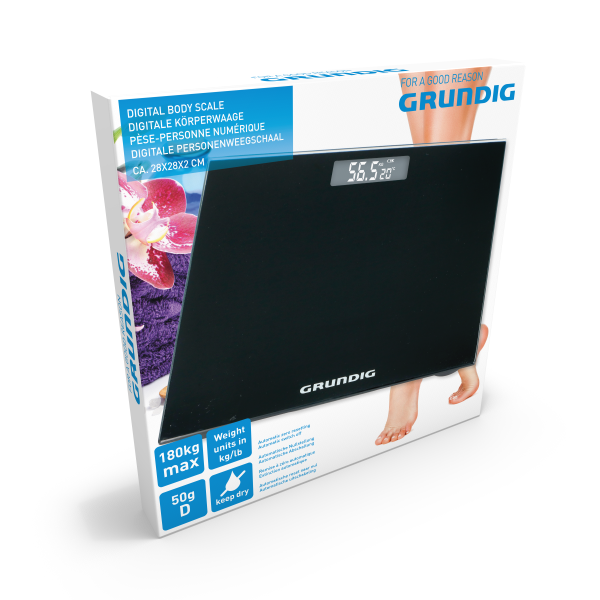 Body Scale Black 28X28X2,2Cm