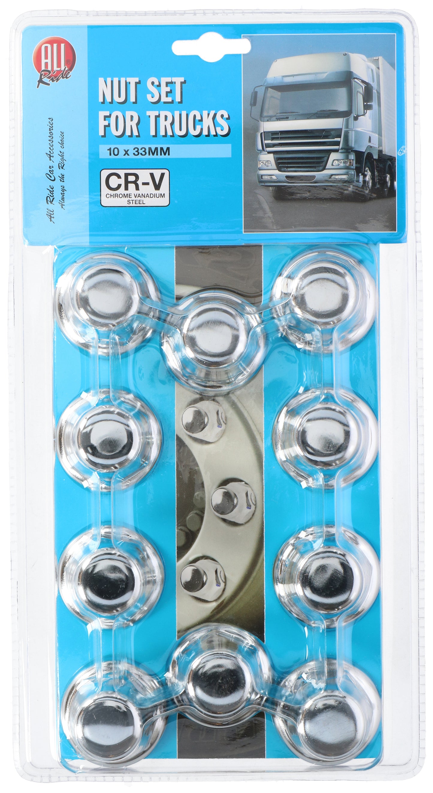 Wheelnut Covers 33Mm Chrom