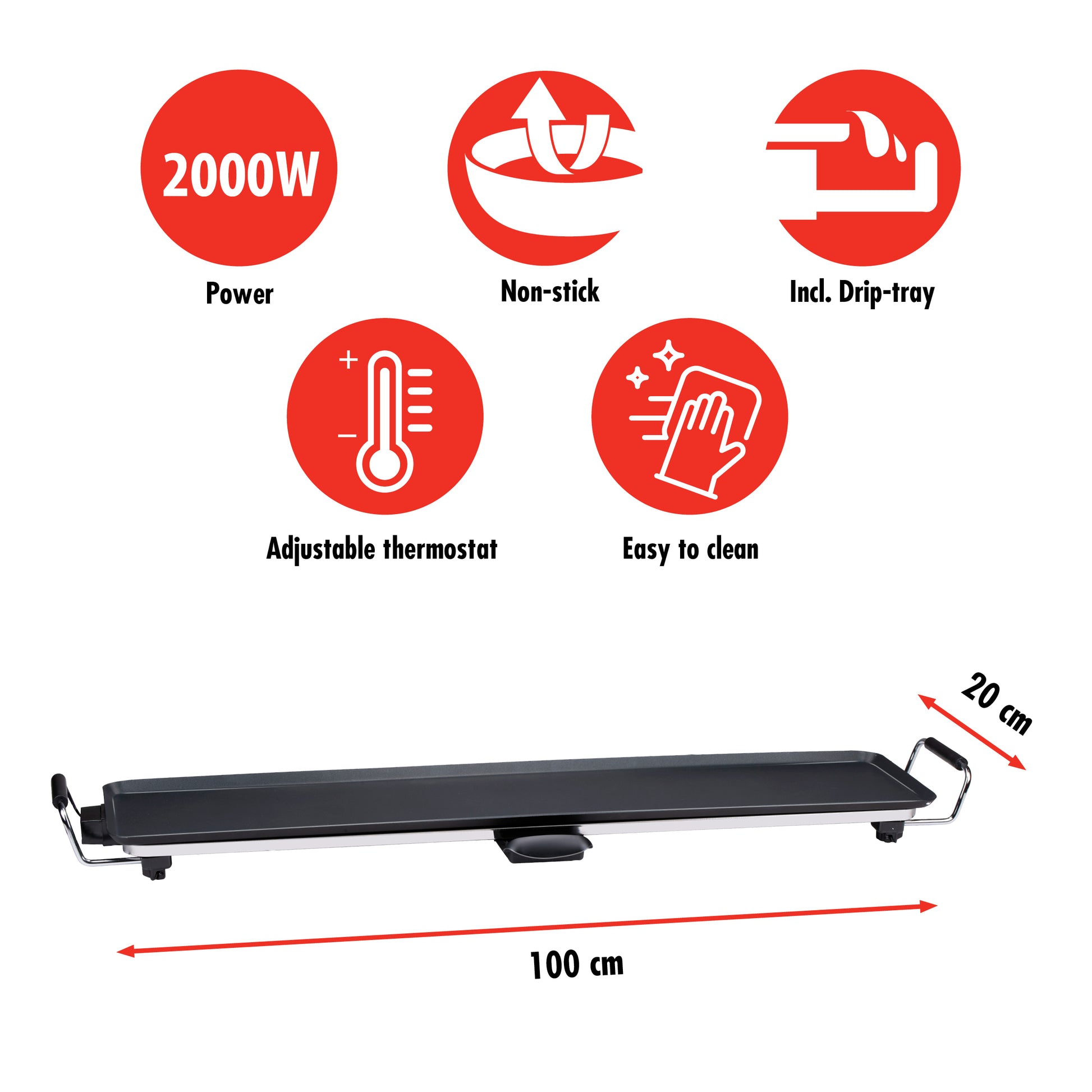 Grill Teppanyaki 230V 2000W