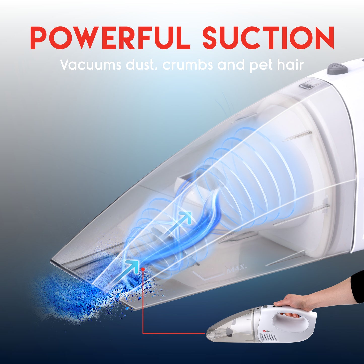 Vacuum Cleaner Handheld 8V