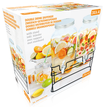 Drink Disp With Stand 4Lx 2Pcs