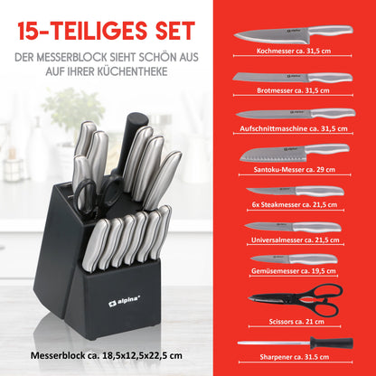 Knife 15Pcs With Block