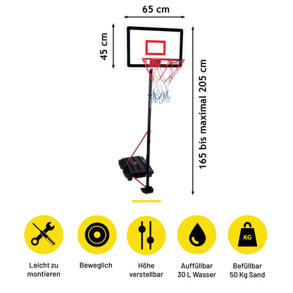 Basketballset 165-205Cm Mt 3Pc