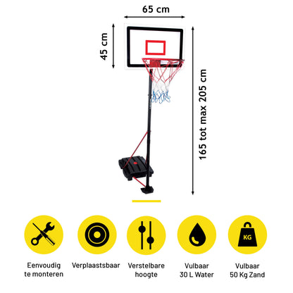 Basketballset 165-205Cm Mt 3Pc