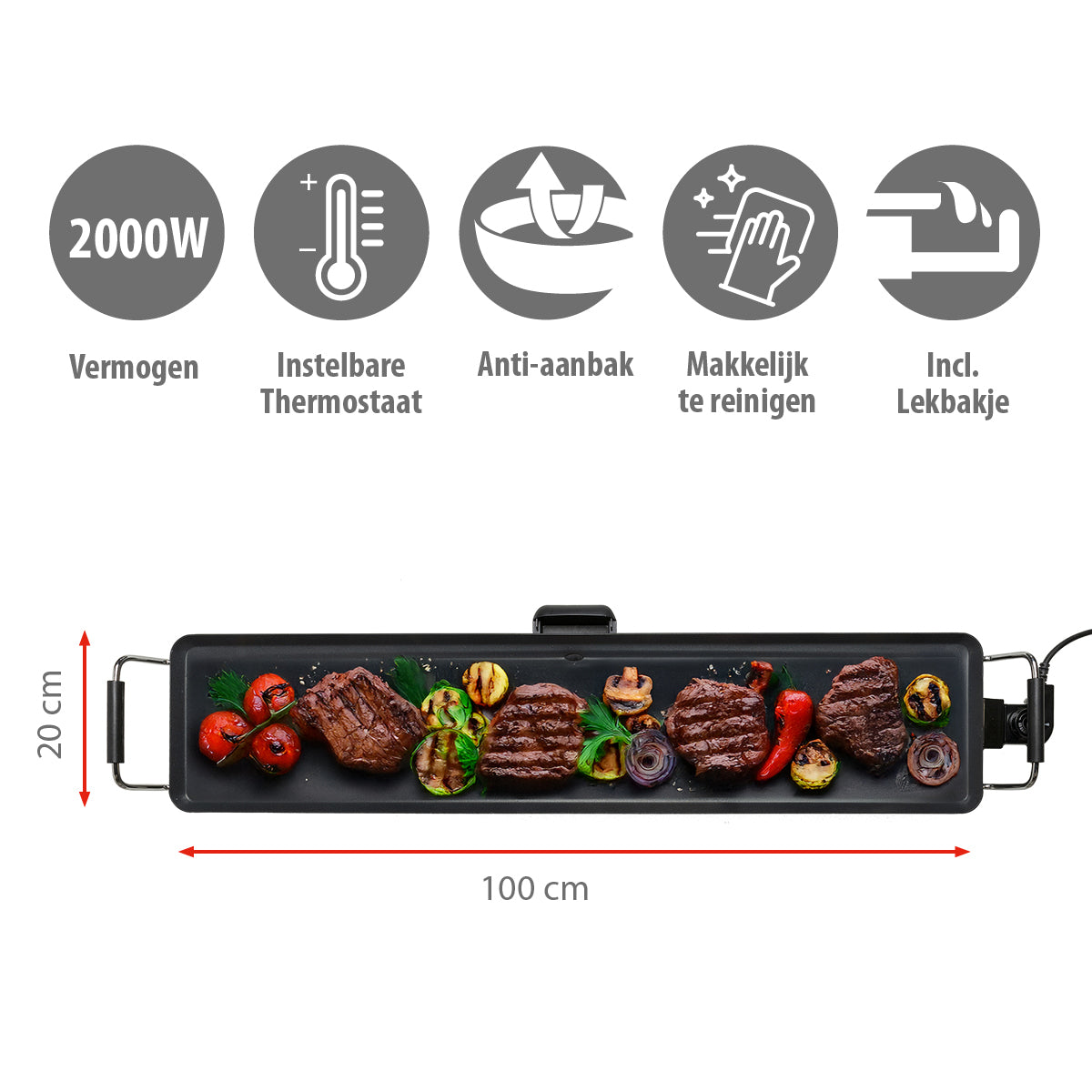 Grill Teppanyaki 230V 2000W