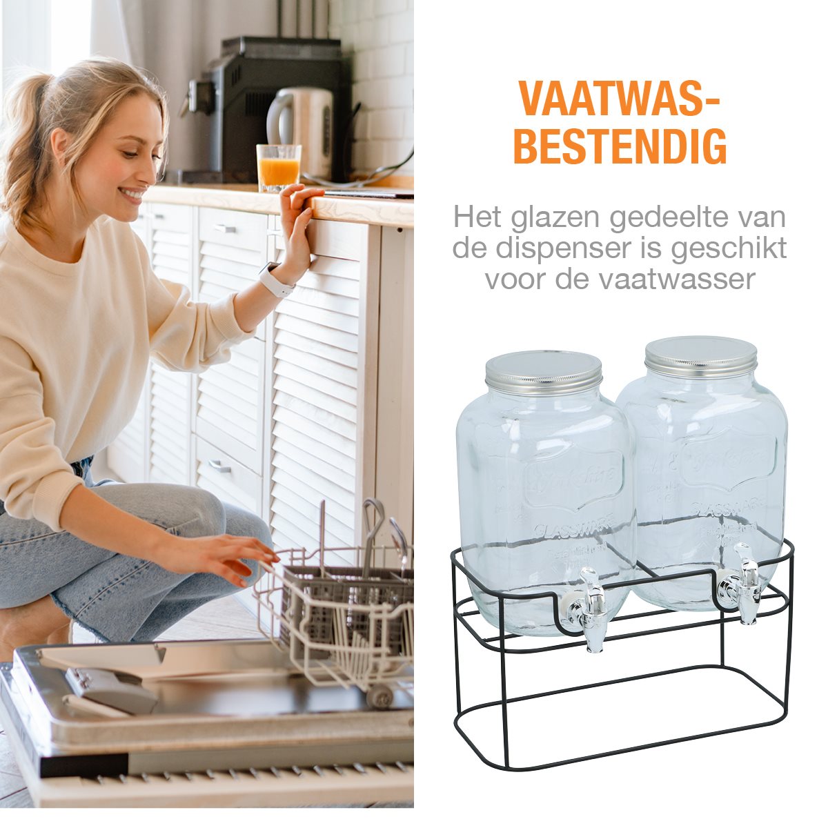 Drink Disp With Stand 4Lx 2Pcs