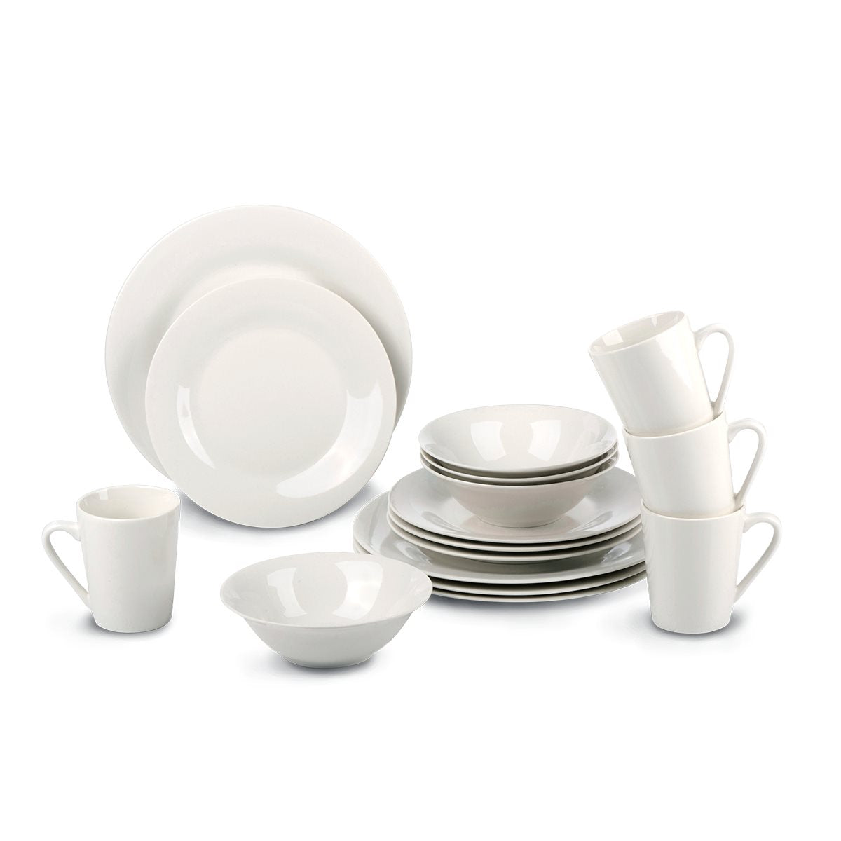 Dinnerset 16Pcs White Sw