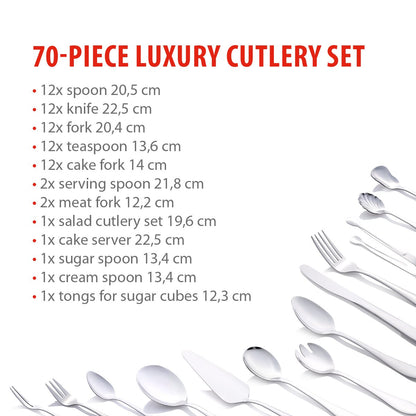 Cutlery Set 70Pcs