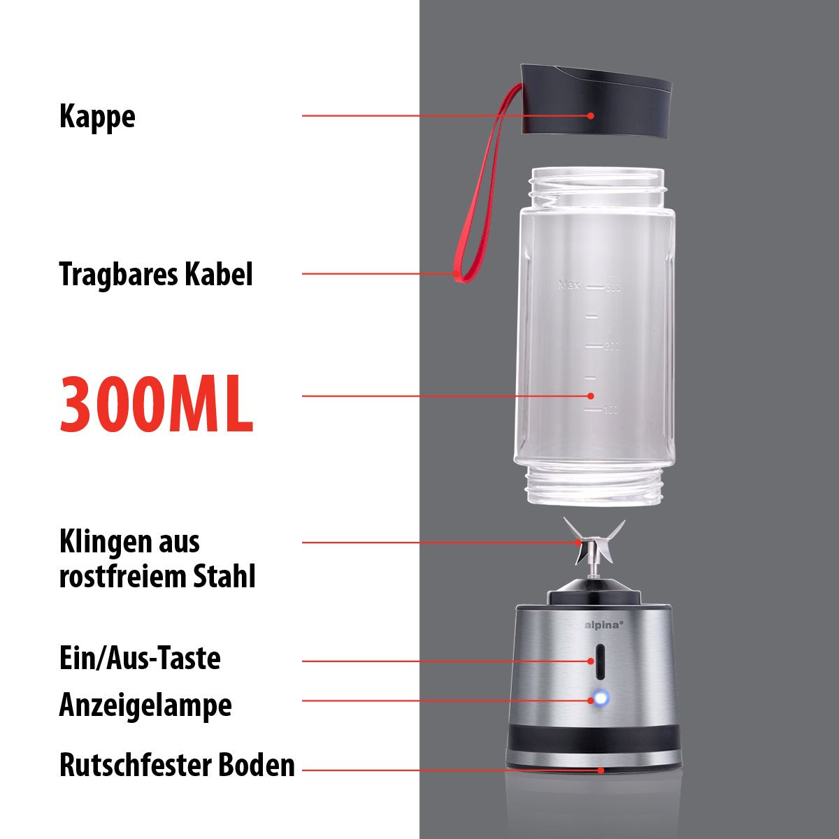 Smoothie Maker Ss 125W 1500Mah