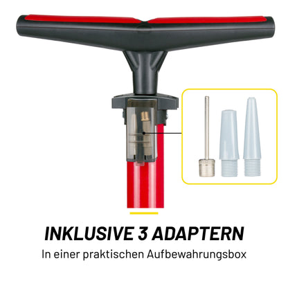 Bicycle Floor Pump Manometer Black/Red