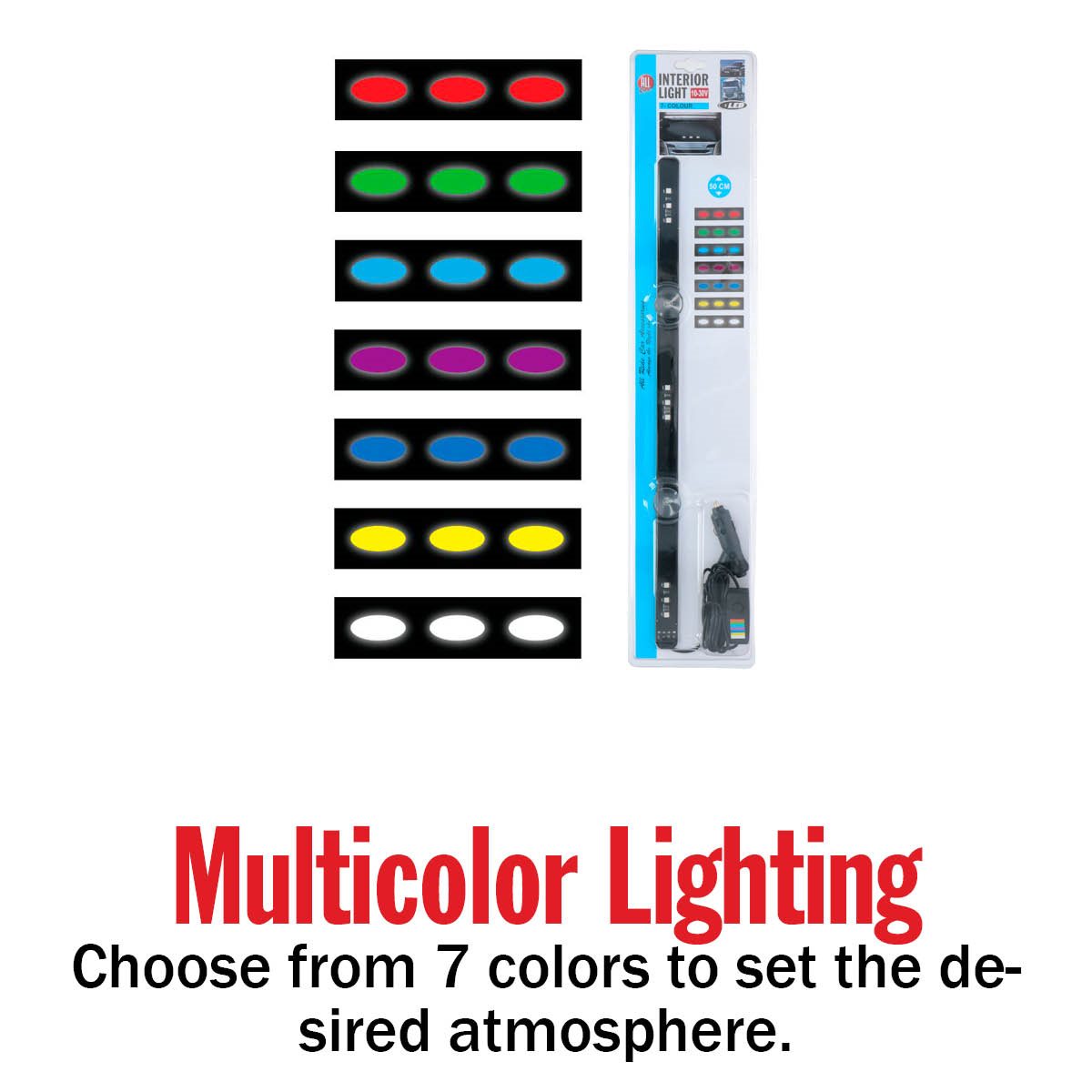 Deco Lightbar 9Led 7Colours