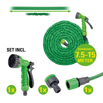 Garden Hose Set Elastic7,5-15M