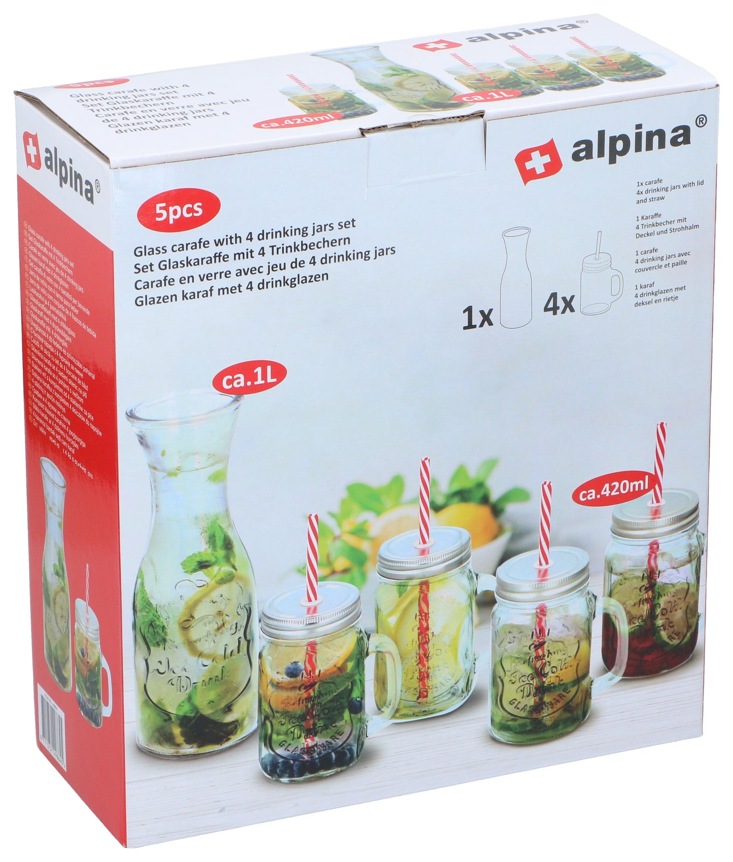 Drinking Jars 420Ml W Karaf 1L