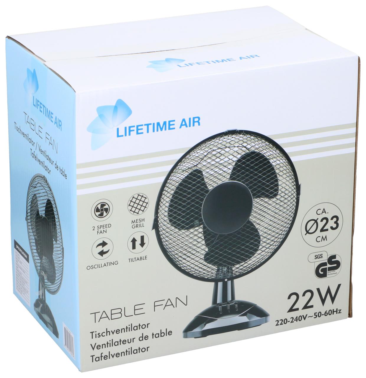 Fan Table 230V 23Cm 23W Black