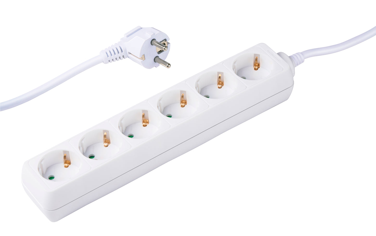 Socket 6 Way 3X1.5Mm 1.5M Wht