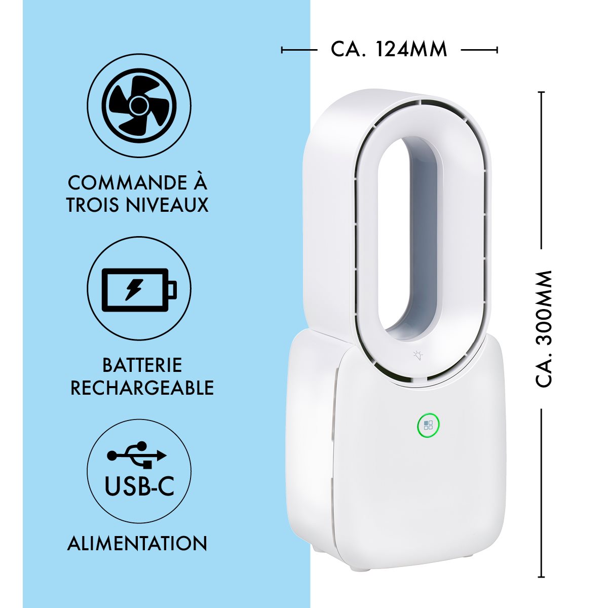 Fan Table Bladeless Usb