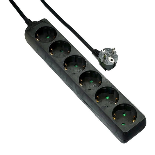 Socket 6Way 3X1.5Mm 1.5M Blk