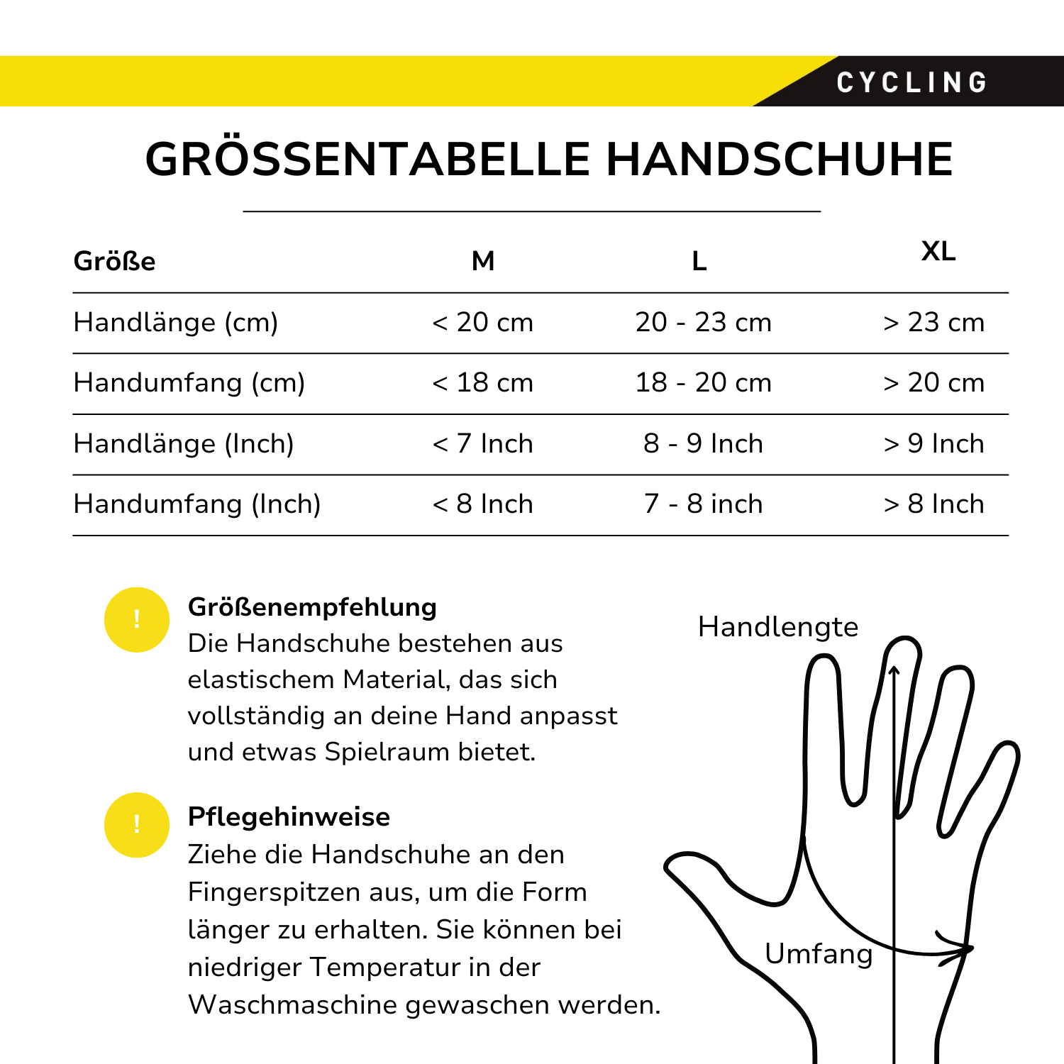 Fietshandschoenen Maat L