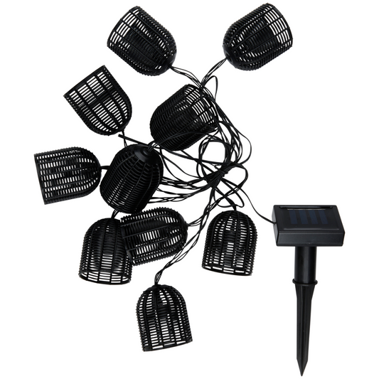 Solar String Light Black Balls