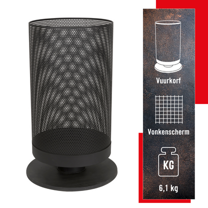 Fire Basket D44,5X72,5Cm Mt