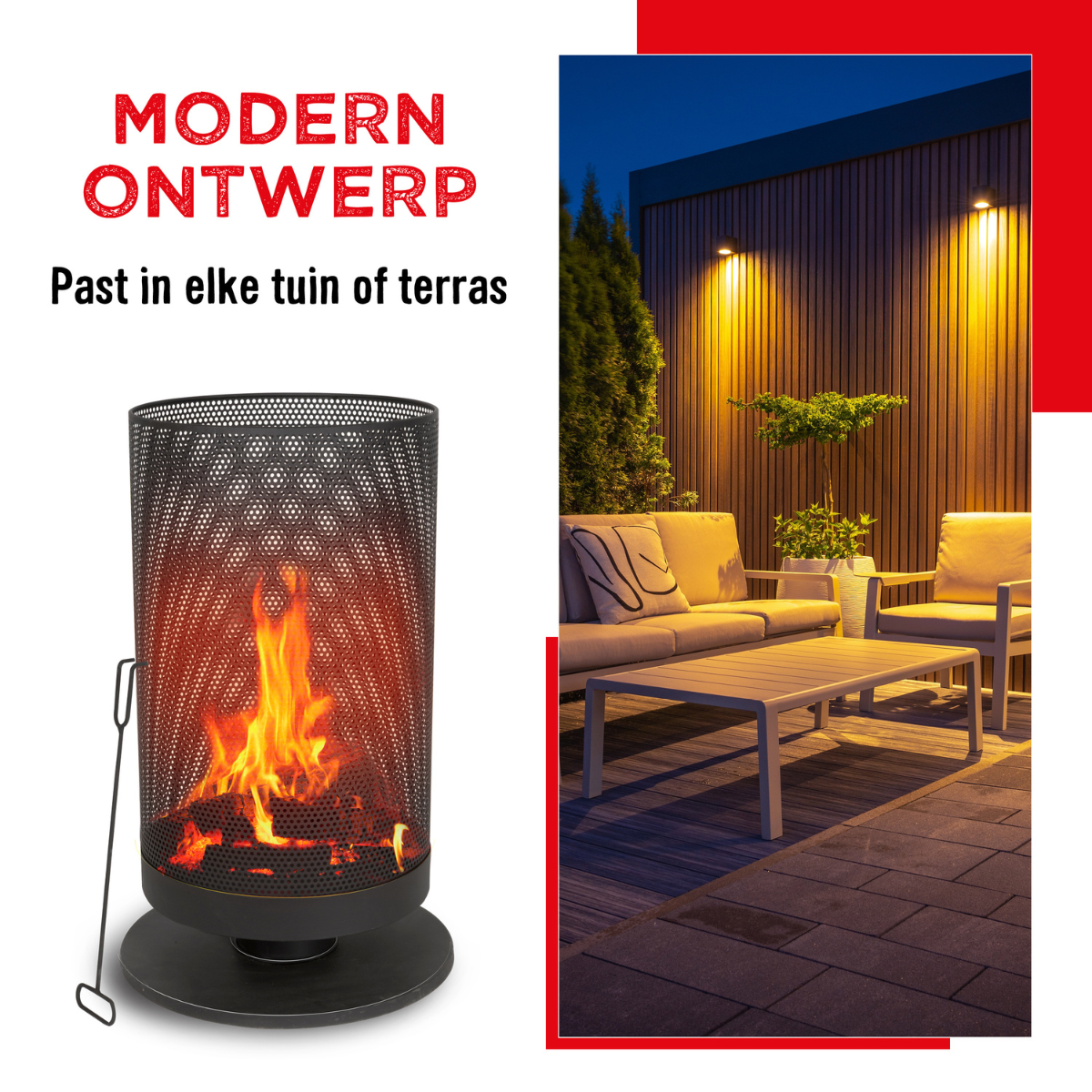 Fire Basket D44,5X72,5Cm Mt