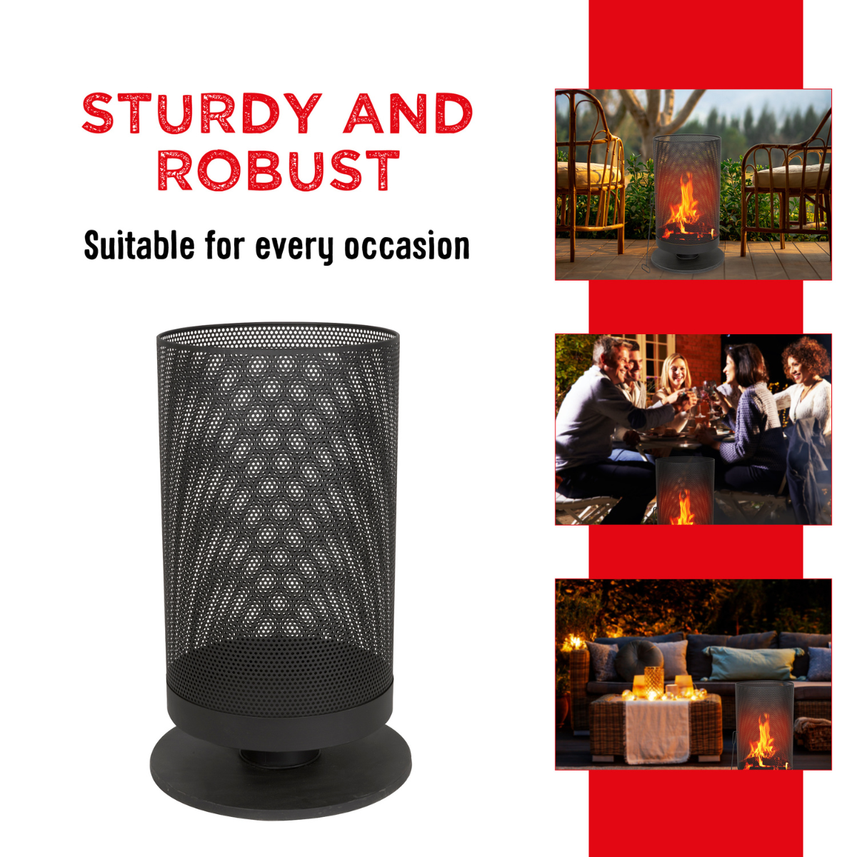 Fire Basket D44,5X72,5Cm Mt