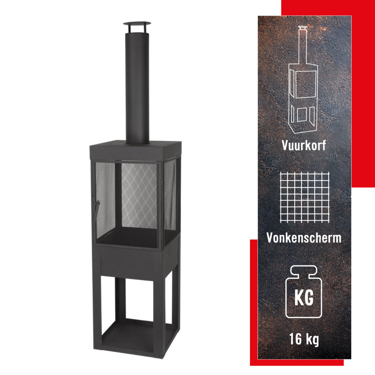 Fire Basket 47X44X194Cm Mt