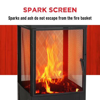 Fire Basket 47X44X194Cm Mt