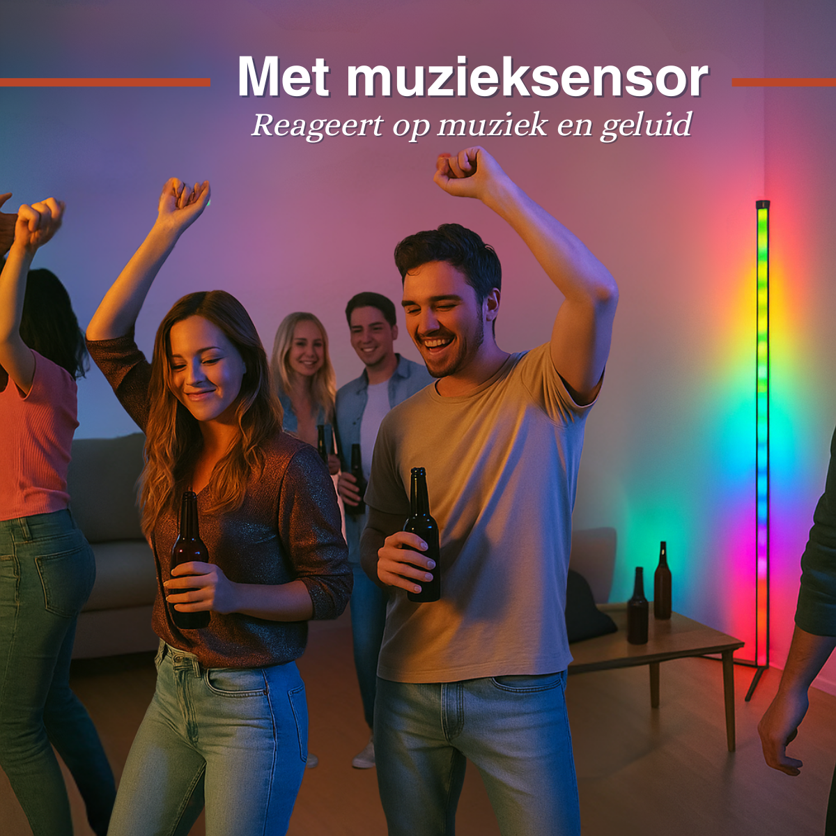 Hoeklamp 230V Rgbww 6W Muziek