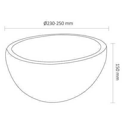 Waskom Ø 25 Cm Riviersteen