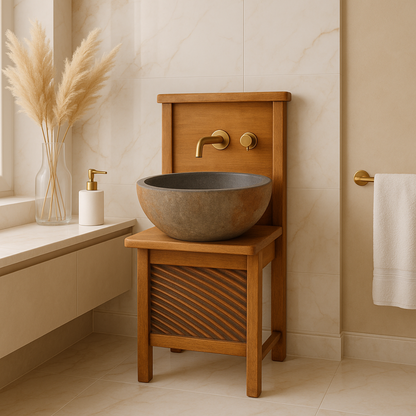 Waskom Ø 25 Cm Riviersteen