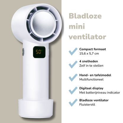 Draadloze Bladloze Ventilator