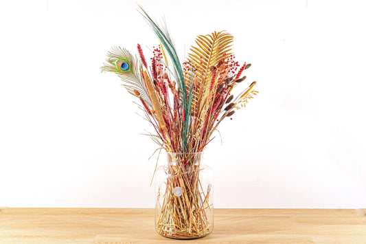 Dried Flowers - Christmas Gold - Dried Bouquet - 70Cm